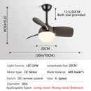 GobekUsa Bedroom & Study Ceiling Fan Light with Mute Electric Fan Chandelier, 110V 220V