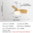 GobekUsa Bedroom & Study Ceiling Fan Light with Mute Electric Fan Chandelier, 110V 220V