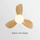 GobekUsa Bedroom & Study Ceiling Fan Light with Mute Electric Fan Chandelier, 110V 220V