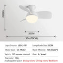 GobekUsa Bedroom & Study Ceiling Fan Light with Mute Electric Fan Chandelier, 110V 220V