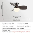 GobekUsa Bedroom & Study Ceiling Fan Light with Mute Electric Fan Chandelier, 110V 220V