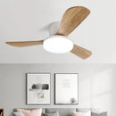 GobekUsa 52" DC Wood Ceiling Fan Light Remote Control Living Bedroom LED 35W