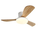 GobekUsa 52" DC Wood Ceiling Fan Light Remote Control Living Bedroom LED 35W