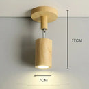 Modern wood ceiling light two head beige spotlight for living room by Decorbites