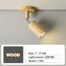 Modern wood ceiling light two head beige spotlight for living room by Decorbites