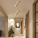 Modern wood ceiling light two head beige spotlight for living room by Decorbites