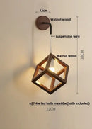 GobekUsa Cube LED Wall Lights | Modern Nordic Wood Design for Home Decor