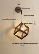 GobekUsa Cube LED Wall Lights | Modern Nordic Wood Design for Home Decor
