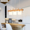 GobekUsa Modern Wood Cylinder Hanging Island Light in Beige - Stylish Island Lighting Fixture