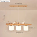 GobekUsa Modern Wood Cylinder Hanging Island Light in Beige - Stylish Island Lighting Fixture
