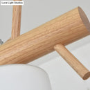 GobekUsa Modern Wood Cylinder Hanging Island Light in Beige - Stylish Island Lighting Fixture