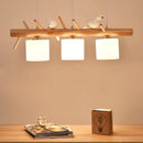 GobekUsa Modern Wood Cylinder Hanging Island Light in Beige - Stylish Island Lighting Fixture