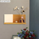 GobekUsa Beige Wall Lamp with Modern Cube Shade - Bedroom Sconce Light