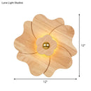 GobekUsa Modern Wood Wall Sconce with LED Lights for Flower Bedside