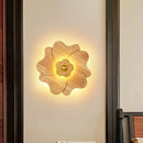 GobekUsa Modern Wood Wall Sconce with LED Lights for Flower Bedside