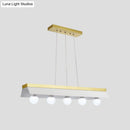 GobekUsa Modern Wood Island Billiard Light with Black/White Shade - 3 or 5 Lights for Restaurant