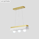 GobekUsa Modern Wood Island Billiard Light with Black/White Shade - 3 or 5 Lights for Restaurant