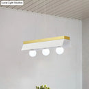 GobekUsa Modern Wood Island Billiard Light with Black/White Shade - 3 or 5 Lights for Restaurant