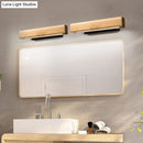GobekUsa Modern Wood LED Sconce Vanity Light - Rectangular Bathroom Lighting Fixture