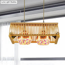 GobekUsa Modern Wood Pendant Light in Roof Shape, Beige Hanging Fixture, 16"/19.5" Width