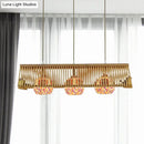 GobekUsa Modern Wood Pendant Light in Roof Shape, Beige Hanging Fixture, 16"/19.5" Width