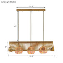 GobekUsa Modern Wood Pendant Light in Roof Shape, Beige Hanging Fixture, 16"/19.5" Width