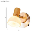 GobekUsa Modern Wood Domed Sconce Light Fixture with Milk White Glass – Wall Mounted Lamp