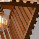 GobekUsa Modern Wood Island Pendant Light with 4 Yellow Lights for Dining Room - 21"/27" Wide Linear Hanging Design