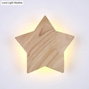 GobekUsa Modern Wood Star LED Wall Sconce - Stylish Contemporary Living Room Lighting