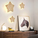 GobekUsa Modern Wood Star LED Wall Sconce - Stylish Contemporary Living Room Lighting