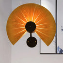 GobekUsa Handmade Wood Veneer Wall Sconce with Modern Stylish Design and 1 Light - Perfect for Restaurants, with Black Finish