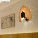 GobekUsa Handmade Wood Veneer Wall Sconce with Modern Stylish Design and 1 Light - Perfect for Restaurants, with Black Finish