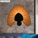 GobekUsa Handmade Wood Veneer Wall Sconce with Modern Stylish Design and 1 Light - Perfect for Restaurants, with Black Finish