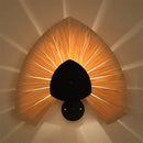 GobekUsa Handmade Wood Veneer Wall Sconce with Modern Stylish Design and 1 Light - Perfect for Restaurants, with Black Finish