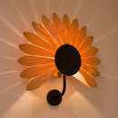 GobekUsa Handmade Wood Veneer Wall Sconce with Modern Stylish Design and 1 Light - Perfect for Restaurants, with Black Finish
