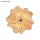 GobekUsa Modern Wood Wall Sconce with LED Lights for Flower Bedside