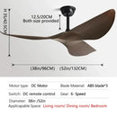 GobekUsa 52" DC Ceiling Fan with Remote Control for Living Room, Restaurant, Office & Modern Spaces.