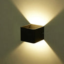 Modern wooden cube led wall light bedroom sconce by Decorbites