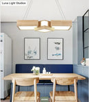 GobekUsa Modern LED Wooden Square Island Ceiling Light Fixture