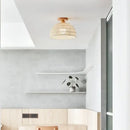 GobekUsa LED Wicker Wood Ceiling Lights Modern Style Hallway Nordic Luminaria