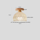 GobekUsa LED Wicker Wood Ceiling Lights Modern Style Hallway Nordic Luminaria