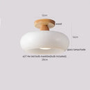 GobekUsa LED Wicker Wood Ceiling Lights Modern Style Hallway Nordic Luminaria