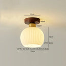GobekUsa LED Wicker Wood Ceiling Lights Modern Style Hallway Nordic Luminaria