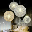 GobekUsa Crystal Ball Rain Drop Pendant Light Fixture LED for Dining Room