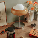 GobekUsa Glass Egg Tart Desk Lamp for Living Room Bedroom Office