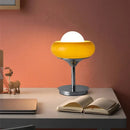 GobekUsa Glass Egg Tart Desk Lamp for Living Room Bedroom Office