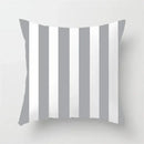 Modern yellow and gray geometric stripe pillowcase living room decor by Decorbites