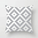 Modern yellow and gray geometric stripe pillowcase living room decor by Decorbites