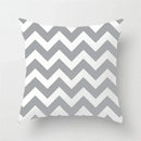 Modern yellow and gray geometric stripe pillowcase living room decor by Decorbites