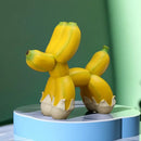 Modern yellow banana balloon dog sculpture living room pop art decor by Decorbites